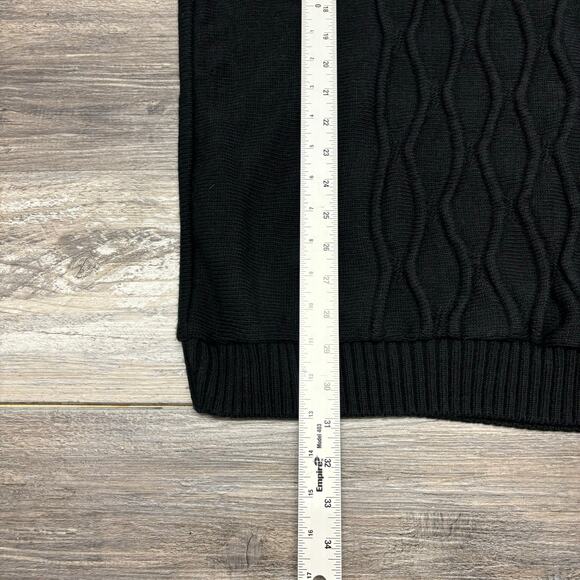 Vintage 90s Protege Collection Black Brown Mens XLT Coogi Style Grandpa Sweater‎ - Picture 7 of 8